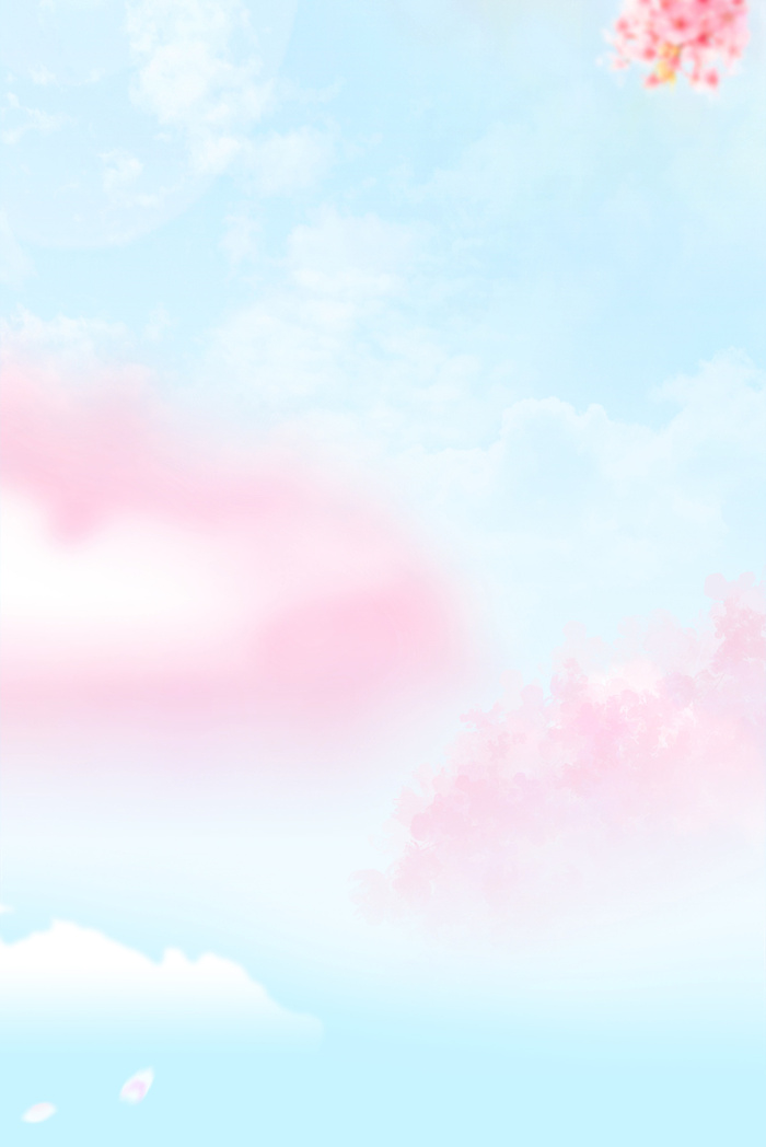 清新粉嫩樱花天空背景高清
