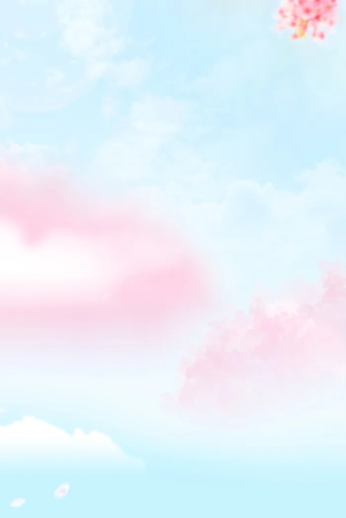 清新粉嫩樱花天空背景高清