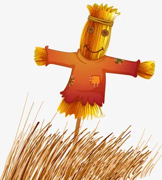 卡通稻草人免抠