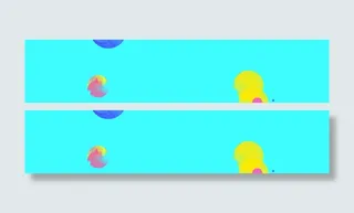 淘宝店铺黄色紫色不规则形状图片免抠