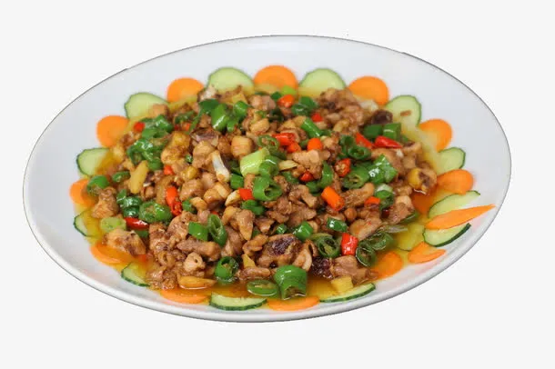 尖椒鸡摄影图片免抠