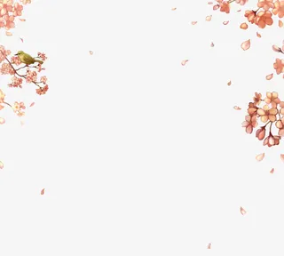 红色的梅花免抠