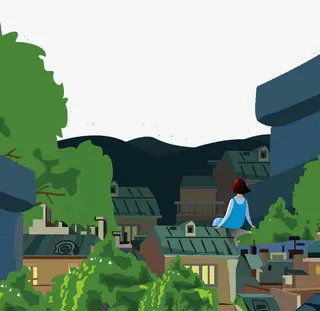 夏日动漫夜景免抠