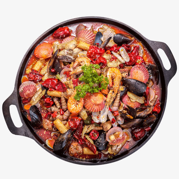 过年海鲜麻辣香锅火锅免抠
