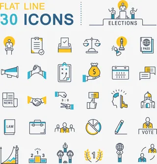 矢量电子商务小图标免抠