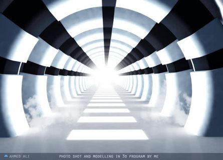 黑白色发光光效小路免抠