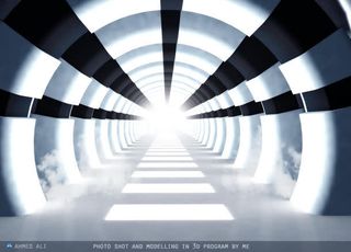 黑白色发光光效小路免抠