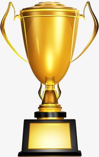 金属金色奖杯舞台灯光免抠