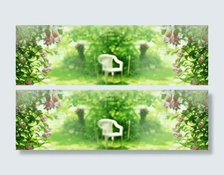 绿色简约唯美海报背景