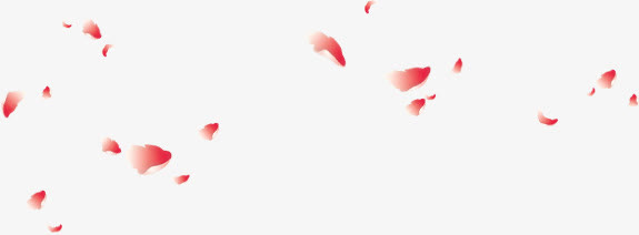 唯美红色花瓣飘落免抠