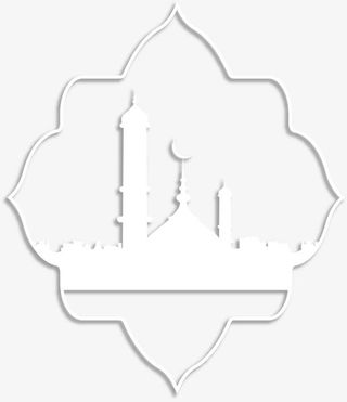 白色花纹教堂免抠