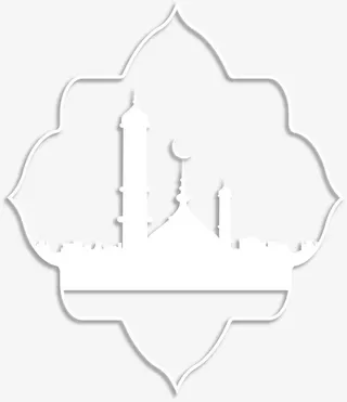 白色花纹教堂免抠