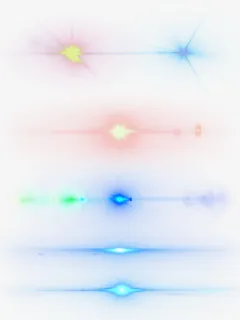 彩色光效光晕星光免抠