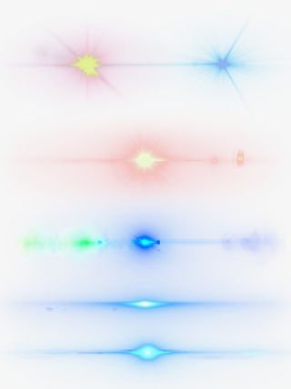 彩色光效光晕星光免抠