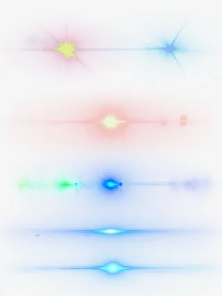 彩色光效光晕星光免抠