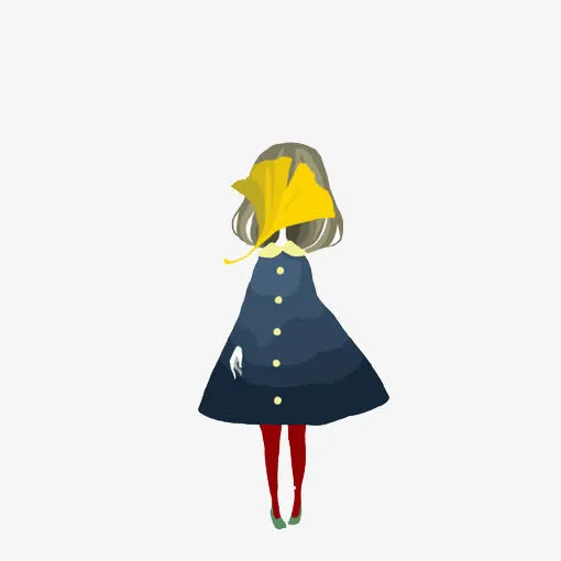 唯美手绘人物插画免抠
