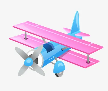 卡通飞机矢量图下载免抠