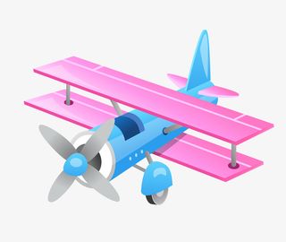 卡通飞机矢量图下载免抠