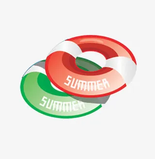 卡通游泳圈免抠