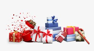 新年一堆礼物免抠
