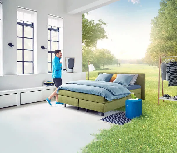 草地的墙纸与房间的设计免抠