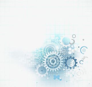 蓝色机械原素效果图案免抠