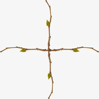 树枝十字架免抠