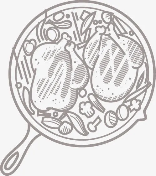 手绘美味食物感恩节圣诞节火鸡免抠