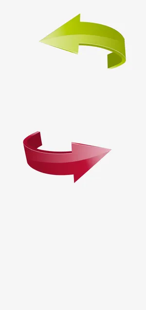 绿色渐变箭头图标免抠