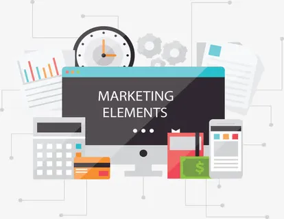 网络营销市场海报免抠