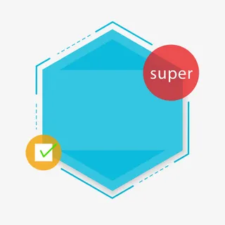 蓝色几何矢量背景框