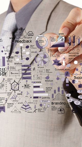 商务图标商业背景高清