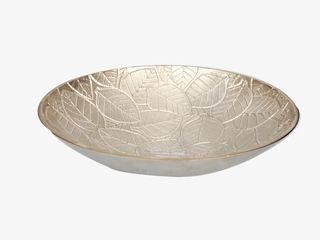 银质叶片纹饰盘子免抠