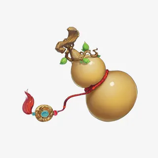 黄色卡通葫芦免抠