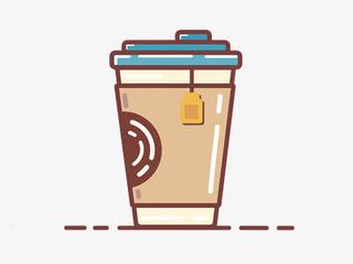 扁平化咖啡杯免抠