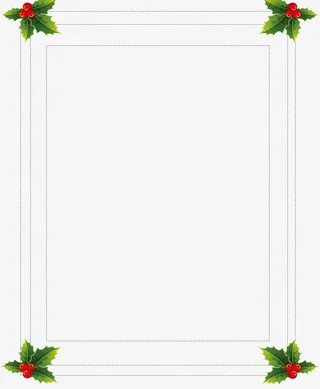 圣诞节海报边框免抠