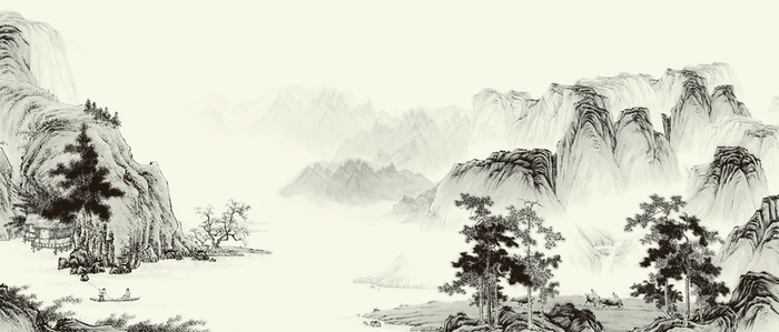 水墨画背景海报高清