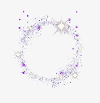 彩色发光圆环免抠