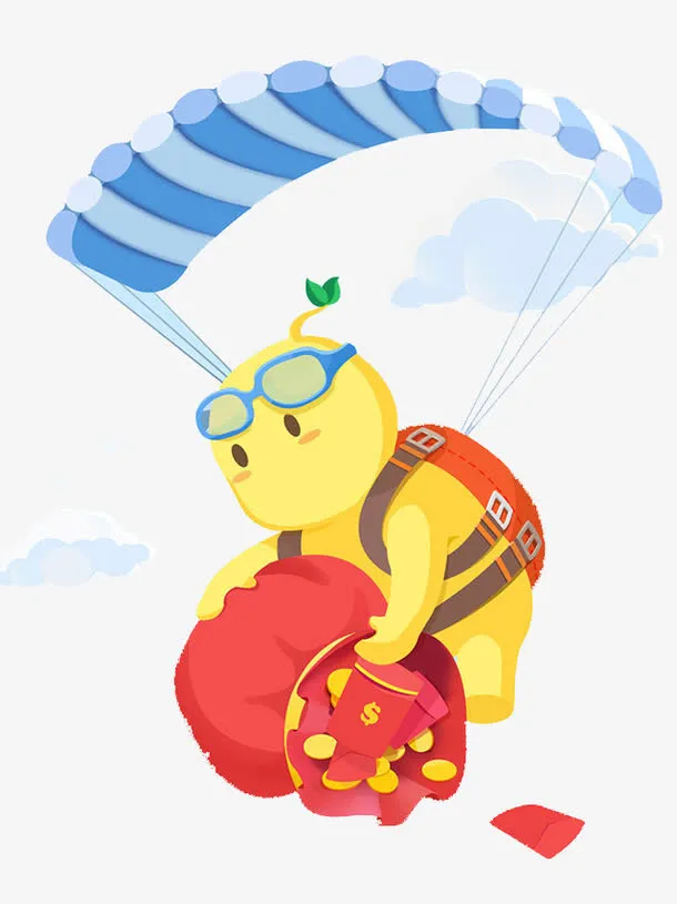 金币金融 降落伞免抠