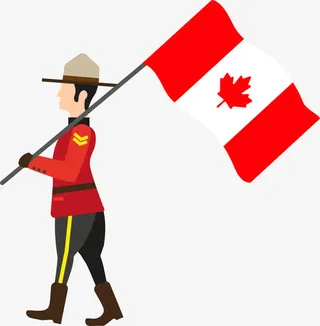 加拿大国旗护卫队免抠