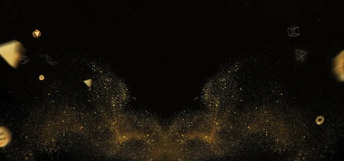 天猫浪漫梦幻金色电商背景高清