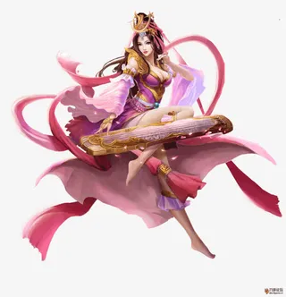 貂蝉弹琴古风立绘免抠