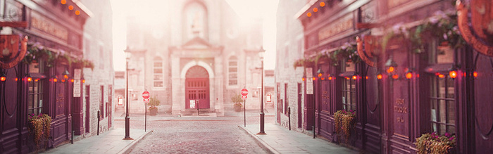 夏日街道清新文艺banner高清