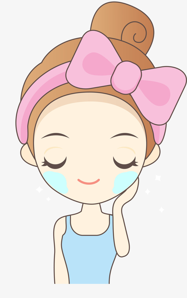 粉色卡通女孩免抠