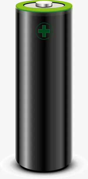 黑色矢量电池图免抠