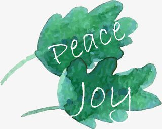 圣诞节树叶清新标签免抠