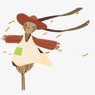 稻草人 稻草 人 飘扬免抠