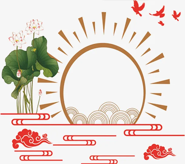 中国风格边框免抠