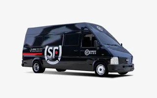 黑色顺丰快递汽车免抠