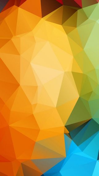 渐变红色黄色色块三角蓝色H5背景素材高清